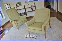 Pair of Mid Century Danish Modern Kagan Style Lounge Chairs (new upholstery)