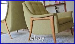 Pair of Mid Century Danish Modern Kagan Style Lounge Chairs (new upholstery)