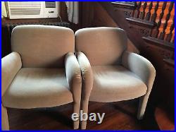 Pair of Mohair Covered Chairs