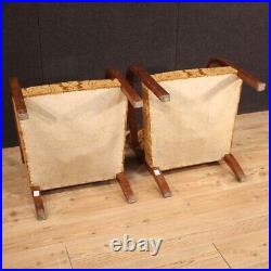 Pair of armchairs Art Deco style two chairs furniture vintage 20th century 900