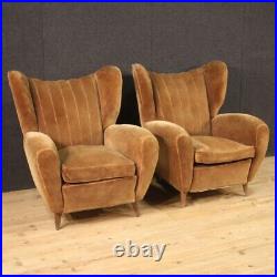 Pair of armchairs design modern 2 furniture vintage 50s living room 900