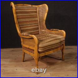 Pair of armchairs fake bamboo 2 furniture vintage chairs seats 70s modern 900