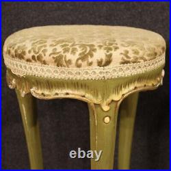 Pair of stools style Venetian furniture lacquered wood antique 20th century 900