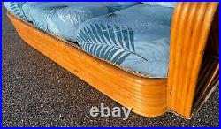 Paul Frankl Godfather Pretzel Sofa 10 Strand 3 Seats Bamboo c1930 Art Deco Boho