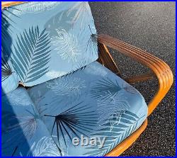 Paul Frankl Godfather Pretzel Sofa 10 Strand 3 Seats Bamboo c1930 Art Deco Boho