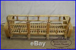 Paul Frankl Style Vintage Bamboo Rattan Sofa