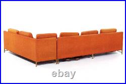 Paul McCobb Style Rowe Mid Century Brass Sectional Sofa