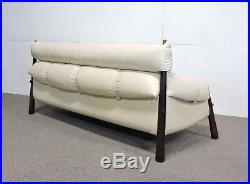 Percival Lafer Mid Century Modern Brazilian Rosewood Sofa New Leather