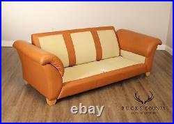 Post Modern Three-Seat Italian Leather'Sonora' Sofa