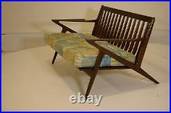 Poul Jensen Settee loveseat sofa chair Mid Century Modern vintage danish selig