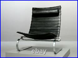Poul Kjaerholm für Fritz Hansen Sessel PK 20, Leder schwarz Lounge Chair 1987