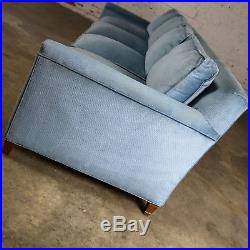 Powder Blue Lawson Style Four Cushion Sofa Vintage Mid Century Modern