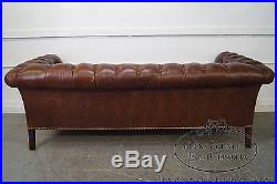 Quality Brown Tufted Leather Chesterfield Sofa possibly Ralph Lauren