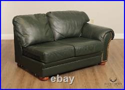 Quality Green Leather Sectional Sofa