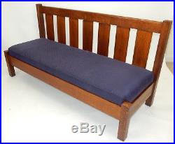 RARE Antique Signed L& JG Stickley day bed/ settee 72.25