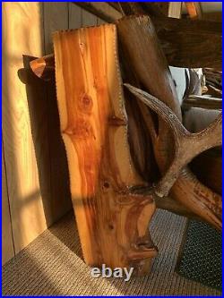 Ranch Style Western Antlered Live Edge Wood Couch