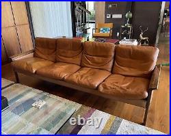 Rare Antique 1960's Hans Olsen Rosewood 4-Seater Sofa