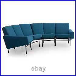 Rare French Two-Part Blue Vintage Sofa Model L-10 by Pierre Guariche, c. 1960s