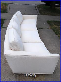 Rare Harvey Probber Angled Arm Curved Sofa Couch