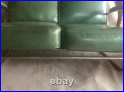 Rare / Kem Weber for Lloyd Chrome Sofa with Original Fabric / Rohde Deskey era
