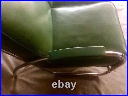 Rare / Kem Weber for Lloyd Chrome Sofa with Original Fabric / Rohde Deskey era