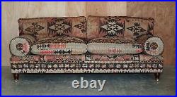 Rare New Old Stock George Smith Bulster Arm Kilim Upholstered Sofa Part Of Suite