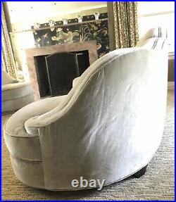 Rare Pair Vintage Dunbar Curved Sofas 2173-A DUNBAR for MODERN 1940s Art Deco