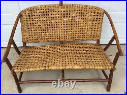 Rare Russel Wright Designed Old Hickory Furniture Company Settee Settle Sofa