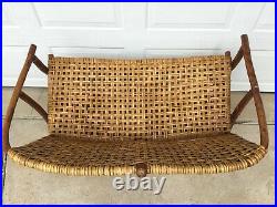 Rare Russel Wright Designed Old Hickory Furniture Company Settee Settle Sofa