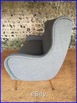 Rare Vintage MID Century Marco Zanuso Senoir Lounge Sofa -grey Wool C1950 Scandi