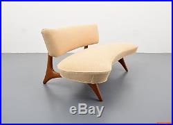 Rare and Early Vladimir Kagan Floating Curve Loveseat or Sofa