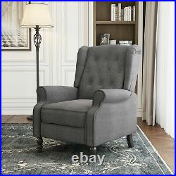 Recliner Chair Single Pushback Recliner Armchair for Living Room with Upholstered