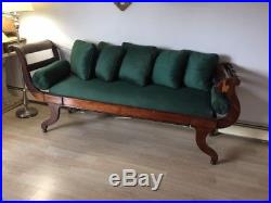 Regency Recamier Chaise Lounge Daybed Wood Finish c 1820