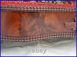 Regency Rococo Victorian Laminated Rosewood Serpentine Sofa / Couch Circa 1840's
