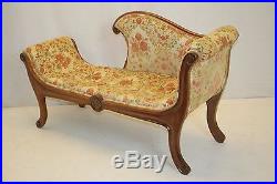 Regency Style Antique Loveseat Recamier Tufted Settee Chaise Lounge circa1920
