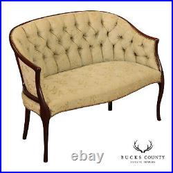 Regency Style Vintage Mahogany Frame Settee