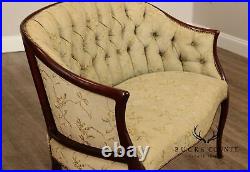 Regency Style Vintage Mahogany Frame Settee