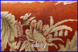 Renaissance Antique Oak Needlepoint Tapestry Settee Sofa #47171