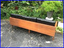 Retro MidCentury Modern Wood Cased Low Slung Sofa Harvey Probber Style 1960s 80
