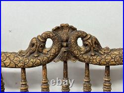 Rj horner style 1890s carved figural dolphin settee project Victorian bench