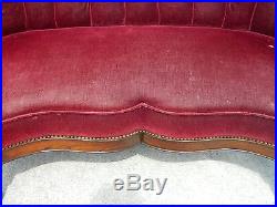 Rosewood Victorian Sofa SetteeCourting Couch circa 1850