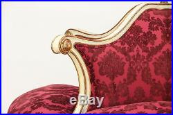 Round Foyer or Ballroom Settee or Sofa, Hand Painted, New Upholstery #29726
