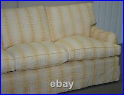 Rrp £12,000 George Smith Scroll Arm Three Seater Sofa Feather Filled Cushions