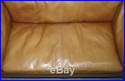 Rrp £1349 Halo Groucho Leather Small 2 Seater Sofa Matching Armchair Available