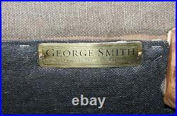Rrp £13,000 George Smith Signature Scroll Howard Arm Three Seater Sofa Grey
