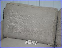 Rrp £9000 George Smith Arran Three Seater Sofa Feather Filled Cushions Stamped