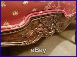 SALE! Antique Carved Louis XV style Large Sofa Couch 90 / Rococco Victorian