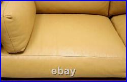 STICKLEY 21st Century Collection Cherry Inlaid Ebony Mission Leather Loveseat