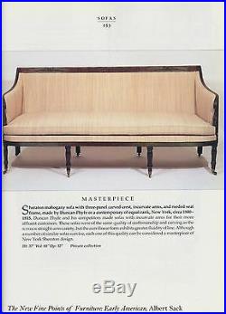 SWC-Classical / Federal / Sheraton Carved Mahogany Phyfe Sofa, New York, c. 1810