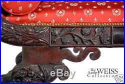 SWC-Exhuberant Carved Mahogany Classical Sofa, c. 1830